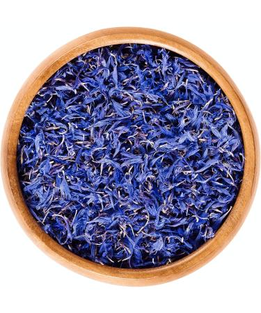 Pure Blue Cornflower Petals - Dried Grown in Germany - Natural Grown Herbal Flowers for for Homemade Lattes Tea Blends Bath Salts Gifts Crafts (Centaurea cyanus) - Buy Online on GoSupps.com
