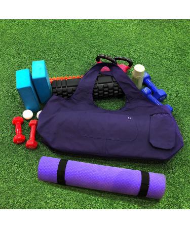 Uhawi Large Purple Yoga Mat Bag with 4 Pockets and Carrying Strap - Lightweight & Durable - Buy Online on GoSupps.com