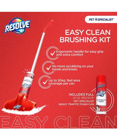 Resolve Pet Specialist Easy Clean Brushing Kit with Heavy Traffic Foam Carpet Cleaner 22oz - Buy Online on GoSupps.com