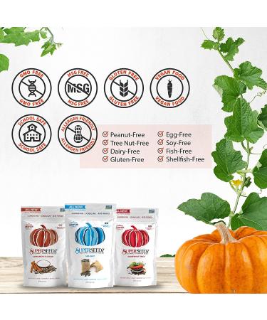 Superseedz Somewhat Spicy Pumpkin Seeds | Whole 30, Paleo, Vegan & Keto Snacks | 8g Protein | Made in USA | Nut & Gluten Free | 5oz (Pack of 6) - Buy Online on GoSupps.com