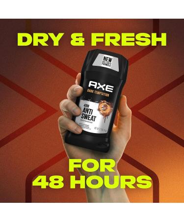 AXE Dark Temptation Antiperspirant Stick 2.7oz - Pack of 4 | Long Lasting Freshness, 48-Hour Anti Sweat Deodorant for Men - Buy Online on GoSupps.com