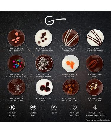 Vegan Gluten Free Chocolate Covered Cookies Gift Basket | Handcrafted Gourmet Treats for Holidays | Perfect for Hostess and Corporate Gifts | 12 Count | Kosher Certified | Black Marble Design - Buy Online on GoSupps.com
