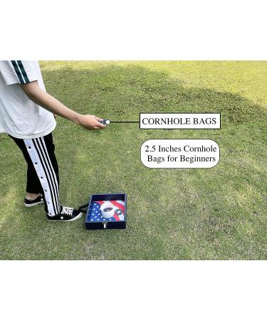 Flag Series Wooden Washer Toss Game Set - Portable Outdoor Lawn Game with 8 Metal Washers - Buy Online on GoSupps.com
