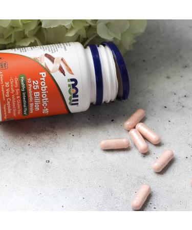 NOW Foods Supplements Probiotic-10 25 Billion with 10 Probiotic Strains Dairy Soy and Gluten Free Strain Verified 30 Veg Capsules 30 Count (Pack of 1) Supplements - Buy Online on GoSupps.com