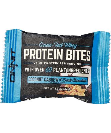 Onnit Protein Bites (Chocolate Coconut Cashew) - Box of 24 | Grass Fed Whey + 60 Plant Ingredients | 7g Protein/Bar - Buy Online on GoSupps.com
