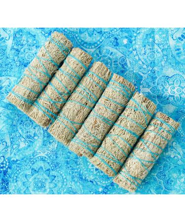 Blue Sage 6 Pack (4-Inch) Smudge Kit Refill | Sustainably Grown Sage Bundles - Buy Online on GoSupps.com