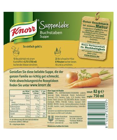 Buy Knorr Love Letter Soup - Delicious Noodle Soup with Natural Ingredients | 3 Plates & 2 Packs of Herbs (82g) | International Shipping Available - Buy Online on GoSupps.com