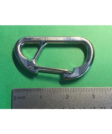 Stainless Steel 316 Spring Hook Carabiner 5/16" (8mm) Marine Grade Safety Clip Forged - Buy Online on GoSupps.com