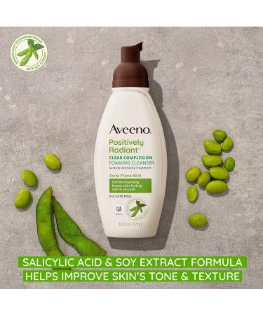 Aveeno Clear Complexion Foaming Facial Cleanser with Salicylic Acid - Pack of 3 | For Acne-Prone Skin | Sulfate-Free & Hypoallergenic - Buy Online on GoSupps.com
