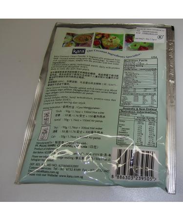 Kara Coconut Cream Powder - Pack of 3 Sachets, 1.76 Oz Each - Buy Online on GoSupps.com
