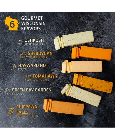HunkaChunka Wisconsin Cheese Gift Basket  Includes 6 Cheddar Cheese Varieties  Gourmet 2.6 Lb Cheese Gift Box Assortment  Fathers Day Snack Food Gift for Dad  Husband  Son  Grandpa - Buy Online on GoSupps.com