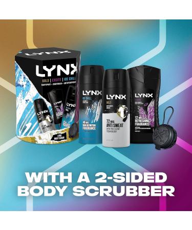 LYNX All Stars Trio & Body Scrub Gift Set body wash body spray & anti-perspirant perfect for his daily routine 3 piece - Buy Online on GoSupps.com