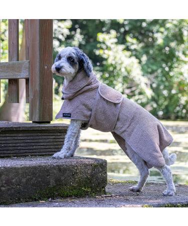 CANICOAT Dog Bathrobe Lavari - 100% Cotton Oeko-TEX Certified Size 11 Beige | Ideal for Bath Time & Grooming - Buy Online on GoSupps.com