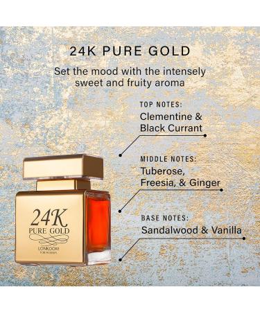 24K Pure Gold - Long Lasting Perfume for Women - Woody and Citrus Scent with Notes of Clementine Blackcurrant Tuberose Freesia and Vanilla - Travel Size Womens Perfume Spray - 3.4 oz Sandalwood Vanilla Citrus 3.4 Ounce (Pack of 1) - Buy Online on GoSupps.com