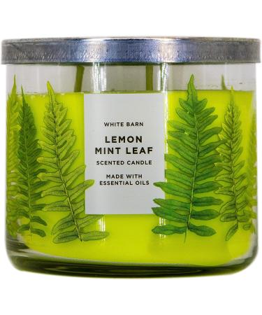 Buy White Barn 3-Wick Candle with Essential Oils - Lemon Mint Leaf - 14.5 oz - Spring 2021 Scents - International Shipping Available - Buy Online on GoSupps.com
