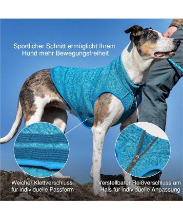 Kurgo Core Dog Sweater - Lightweight Fleece 2-Way Zipper Dog Harness Compatible Size M Black - Ideal for International Shipping - Buy Online on GoSupps.com