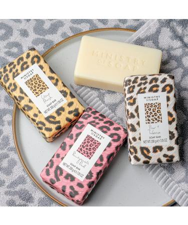Ministry of Soap Pomegranate and Oud Scented Soap Bar Wild Side Inspired with Pink Leopard Print Design Naturally Coloured and Triple-Milled 200g - Buy Online on GoSupps.com