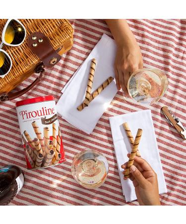 Pirouline Dark Chocolate Rolled Wafers - Gourmet 14 oz | Artisan Snacks - Buy Online on GoSupps.com