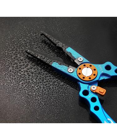 Saltwater Resistant Fishing Pliers Set | Multi-Purpose Tools with Hook Remover | Split Ring Pliers with Sheath and Lanyard | Ice Fishing Gear | for Men | Blue - Buy Online on GoSupps.com