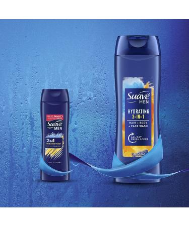 Suave Men 3in1: Hair, Body & Face Wash for Men - 15 oz (Pack of 6) - Buy Online on GoSupps.com