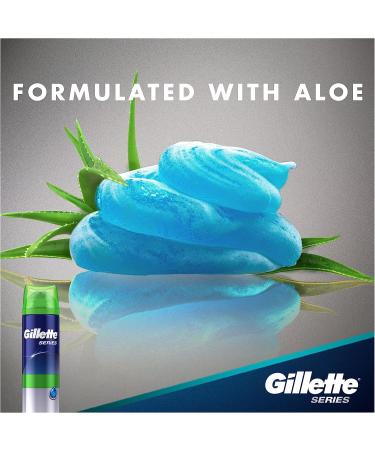 Gillette TGS Series Shave Gel Sensitive 7 Oz - Soothing Formula for Gentle Shaving - Buy Online on GoSupps.com