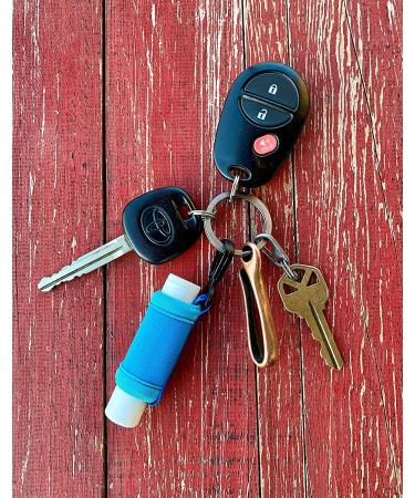 Chapstick Holder Keychain - Premium Neoprene Lip Balm Sleeve (Black 2 Pack) - Key Chain Clip - Perfect for Chap Stick or Lip Gloss - 2 Count - Buy Online on GoSupps.com