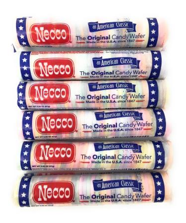 Necco Wafers Original Assorted Candy Rolls (Set of 6)