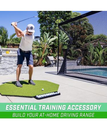 GoSports All-Weather Golf Ball Tray - 24 Ball Capacity - Compatible with Hitting Mats - Black/Green - Buy Online on GoSupps.com