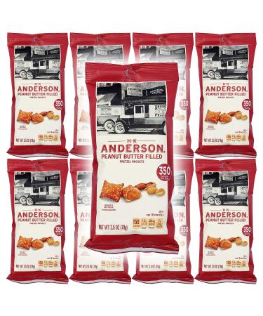 HK Anderson Peanut Butter Filled Pretzel Nuggets, 2.5oz Bag (8-Pack) 2.5 Ounce (Pack of 6)