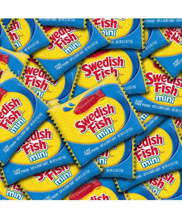 Swedish Fish Mini Soft & Chewy Halloween Candy - 24 Count (Pack of 6) Mixed-Fruit Assortment - Buy Online on GoSupps.com
