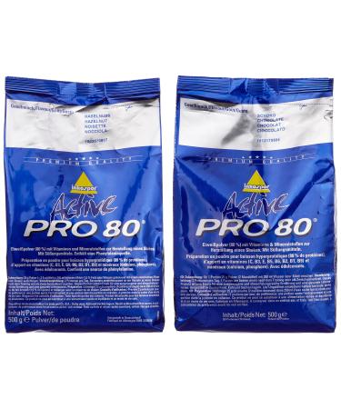 Inkospor Active Proteinshake Pro 80 bags 2-pack (2 x 500 g) Chocolate/Hazelnut 1-pack (1 x 1 kg)