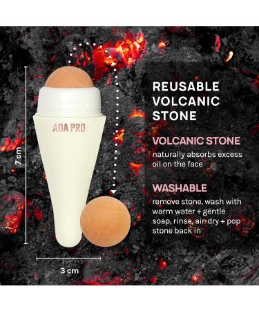 AOA Studio Volcanic Face Roller - Oil-Absorbing Reusable Facial Skincare Tool for Massage (White) | Best Face Massager - Buy Online on GoSupps.com