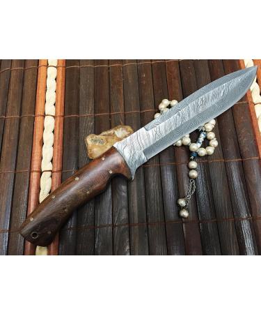 Perkin Damascus Hunting Knife with Sheath - AR1101 | Premium Quality International Shipping - Buy Online on GoSupps.com