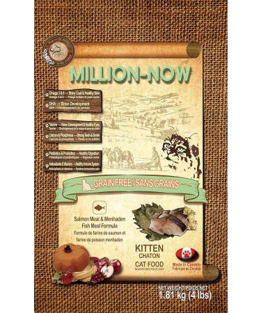 NPN Million-Now Dry Cat Food for Kitten Salmon Meal & Menhaden Fish Meal Formula - 1.81 kg (4 lb) - Buy Online on GoSupps.com