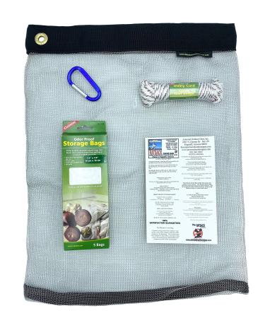 RATSACK Bundle - Ultralight Rodent Proof Dry Bag for Backpacking - Bear Bag Food Storage for Camping with Coghlans Odor Proof and Waterproof Bag, Survival Utility Rope and Carabiner Large