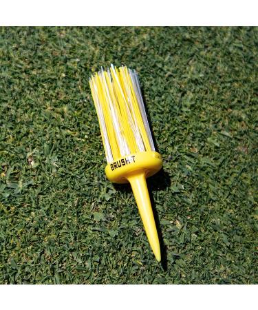 BRUSH T Premium Plastic Golf Tees Yellow XLT 3-Pack 3 1/8 Size - Unbreakable & Consistent Height - Perfect Golf Gift for Men and Women - Works With Any Golf Ball - Buy Online on GoSupps.com