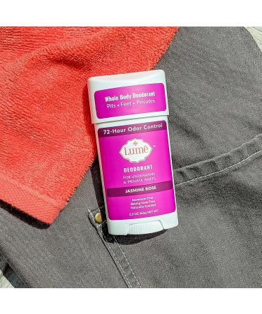 Lume Natural Deodorant Stick - Aluminum-Free, Baking Soda-Free, Hypoallergenic for Underarms & Private Parts - Safe for Sensitive Skin - 2.2oz (Jasmine Rose) - Buy Online on GoSupps.com