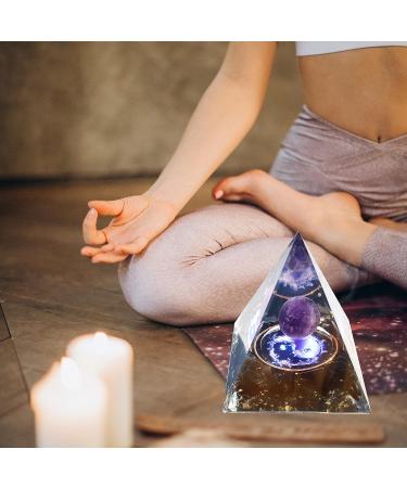 Vnstwww 7 Chakra Orgonite Pyramid - Reiki Healing Crystal for Meditation & Feng Shui Decoration | 6cm A6 - Buy Online on GoSupps.com