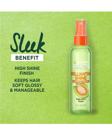 Garnier Fructis Style Brilliantine Shine Glossing Spray All Hair Types 3 oz. (Packaging May Vary) 2 Count Unscented 3 Fl Oz (Pack of 2) - Buy Online on GoSupps.com