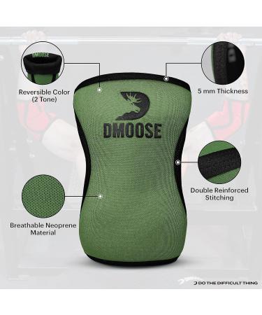 Moose Elbow Sleeves 5mm Neoprene Support for Weightlifting - USPA Approved, Reversible Design - X-Large, Black-Green - Buy Online on GoSupps.com
