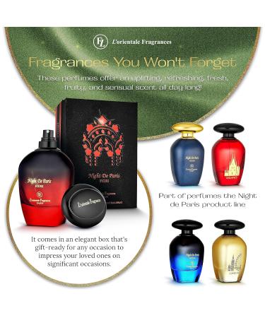 L'Orientale Fragrances Night De Paris Fiori 100ml / 3.3oz - Oil-Based Perfumes for Women & Men Unisex Amber Floral Eau de Parfum - Long-Lasting Up to 24 Hours Ideal for All Seasons - Buy Online on GoSupps.com