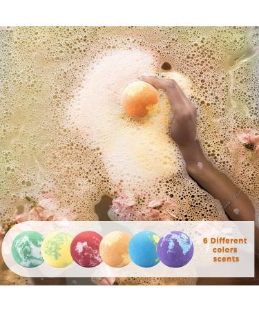 ToyRis Bath Bombs Gift Set - 6 Extra Large 5.9oz with Hairpin Inside | Essential Oils Bubble Bath for Moisturizing Dry Skin | Pretty Surprise Gifts for Women and Girls - Buy Online on GoSupps.com