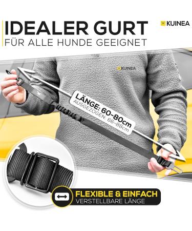 Kuinea Elastic Dog Seat Belt - Universal Car Safety Harness for All Breeds | Durable Dog Car Accessories - Buy Online on GoSupps.com