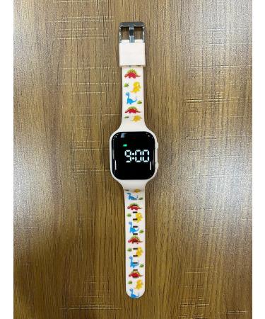 E-vibra Vibrating Alarm Clock | Waterproof Potty Training Watch | 15 Daily Alarms | Medical Memory Clock - Peach Dinosaur - Buy Online on GoSupps.com