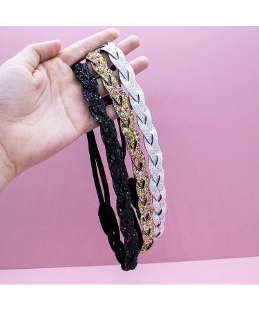 Sparkly Glitter Headbands for Girls - Adjustable, No Slip Hair Accessories for Kids, Tweens, and Teens - FROG SAC - Buy Online on GoSupps.com