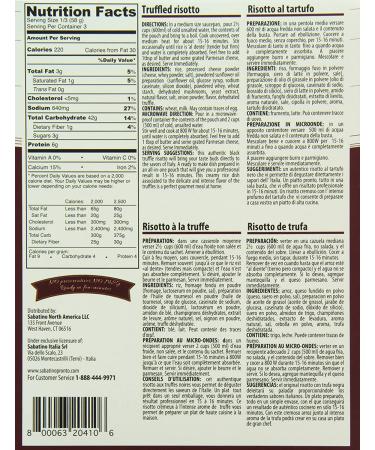 Sabatino Pronto Truffle Risotto 6.2 oz - Premium Italian Truffle Infused Arborio Rice Mix - Buy Online on GoSupps.com