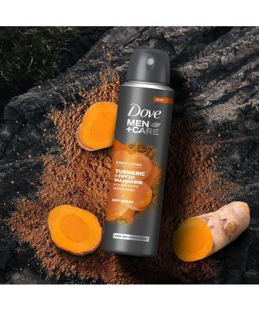 Dove Men+Care Antiperspirant Dry Spray Deodorant Turmeric & Fresh Mandarin 3.8 oz (Pack of 3) - Buy Online on GoSupps.com