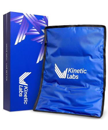 Large Gel Ice Pack by Kinetic Labs (11x14.5) - Flexible and Reusable for Injuries - Hot & Cold Large Ice Pack for Back Shoulder Knee Hip - Gifts for Mom Dad Grandma Full-size