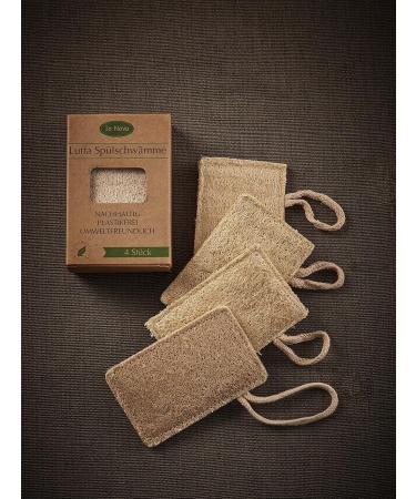 Buy Io Nova Luffa Rush Sponges Set of 4 - Eco-Friendly Bath and Kitchen Cleaning Solutions - Buy Online on GoSupps.com