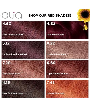 Garnier Olia Ammonia-Free Hair Color 4.15 Dark Soft Mahogany - Permanent Dye, Oil-Rich Formula (1 Count) - Buy Online on GoSupps.com